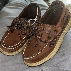 Sperry Tan Leather Boat Shoes